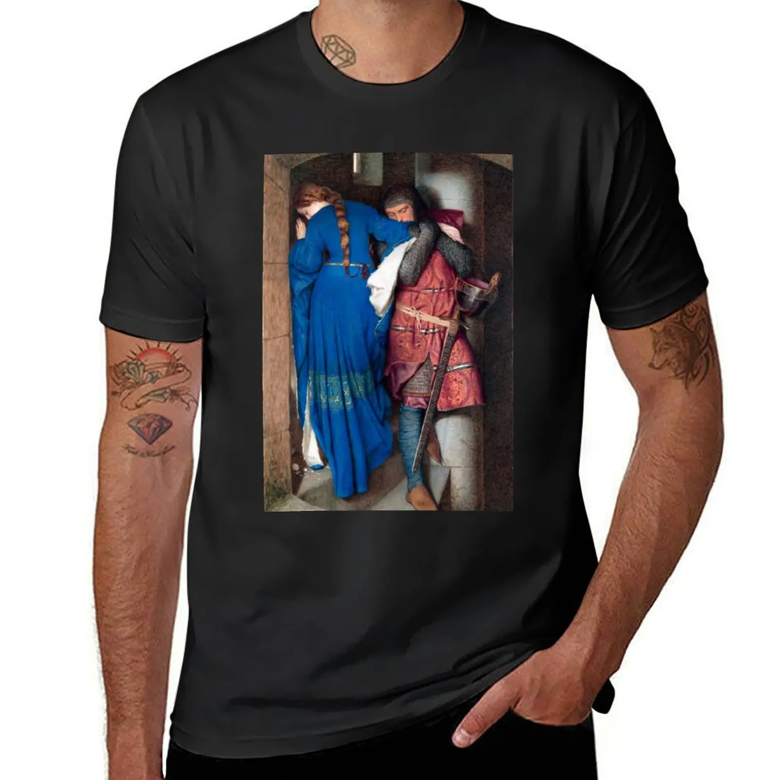 Hellelil and Hildebrand, the Meeting on the Turret Stairs by Frederic William Burton T-Shirt plus sizes t shirt for men
Hellelil and Hildebrand, the Meeting on the Turret Stairs by Frederic William Burton T-Shirt plus sizes t shirt for men