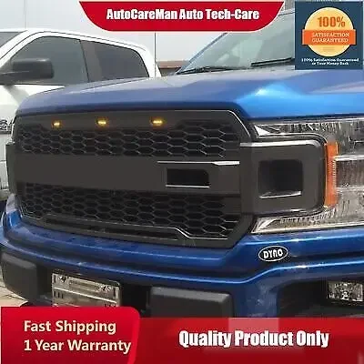 Подходит для Ford F150 2018-2020 Черная передняя решетка с 3 янтарными светодиодами без боковых фонарей
Подходит для Ford F150 2018-2020 Черная передняя решетка с 3 янтарными светодиодами без боковых фонарей
