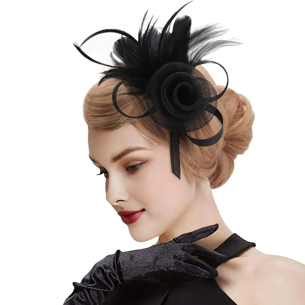 Formal Dress Feathers Mesh Headband Luxury Retro Fascinator Headdress Exquisite Stage Performance Headpiece Bridal Headband
Formal Dress Feathers Mesh Headband Luxury Retro Fascinator Headdress Exquisite Stage Performance Headpiece Bridal Headband