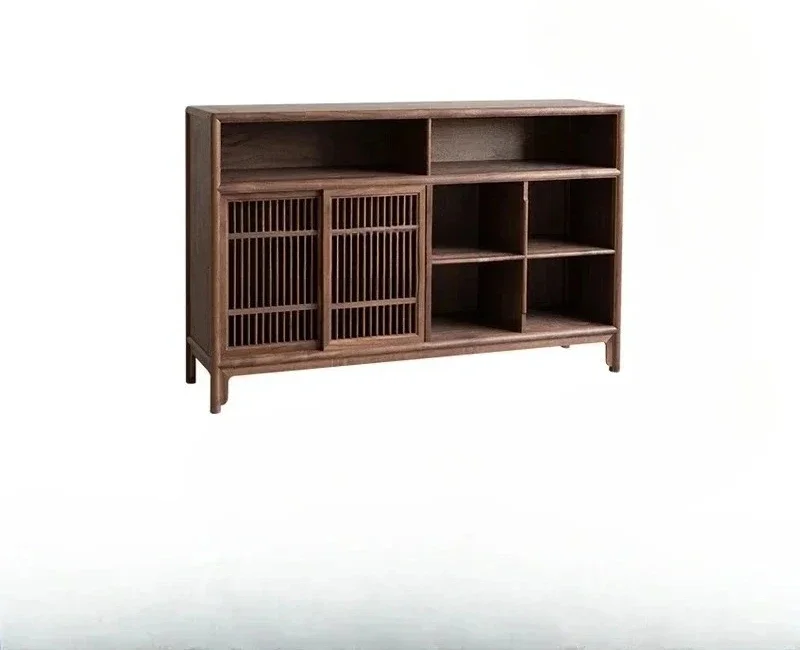 B53 New Chinese black walnut solid wood dining side cabinet, tea side, storage, display cabinet
B53 New Chinese black walnut solid wood dining side cabinet, tea side, storage, display cabinet