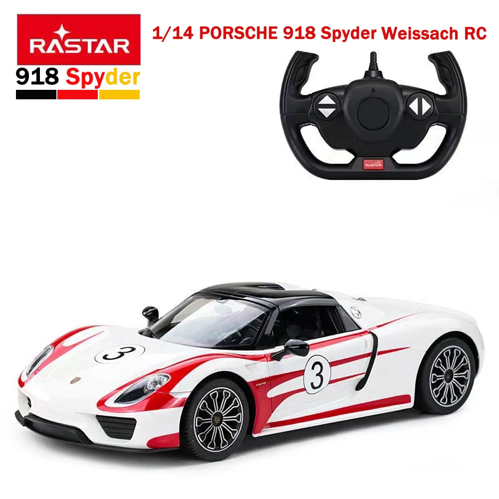 Модель автомобиля RASTAR Porsche 918 Spyder Weissach RC 1:14 с дистанционным управлением, радиоуправляемая машина, игрушки для взрослых
Модель автомобиля RASTAR Porsche 918 Spyder Weissach RC 1:14 с дистанционным управлением, радиоуправляемая машина, игрушки для взрослых