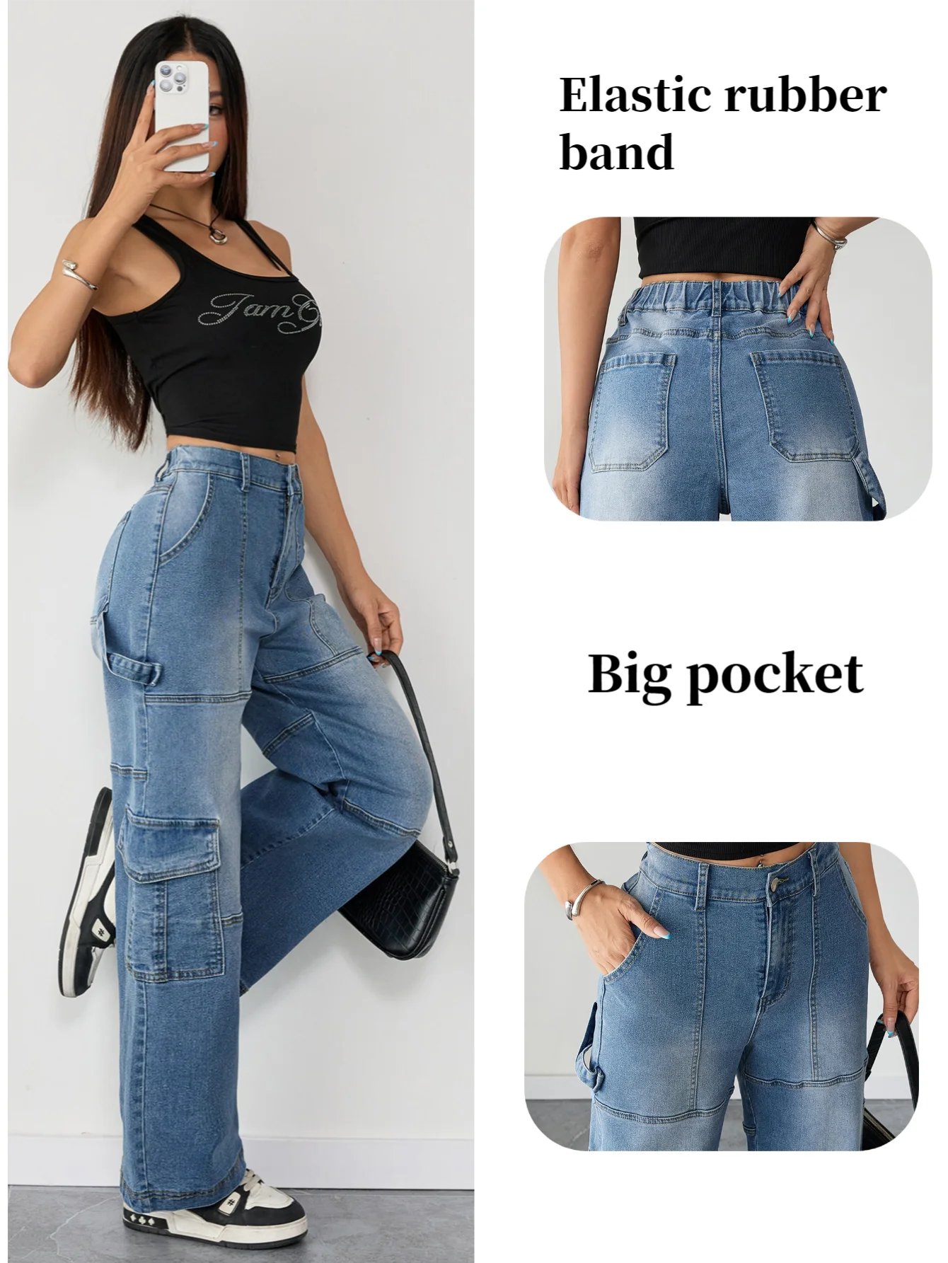 Casual Multi-Pocket Padded Elasticated Denim Work Pants New Style Comfortable Fit Patched Workwear
Casual Multi-Pocket Padded Elasticated Denim Work Pants New Style Comfortable Fit Patched Workwear