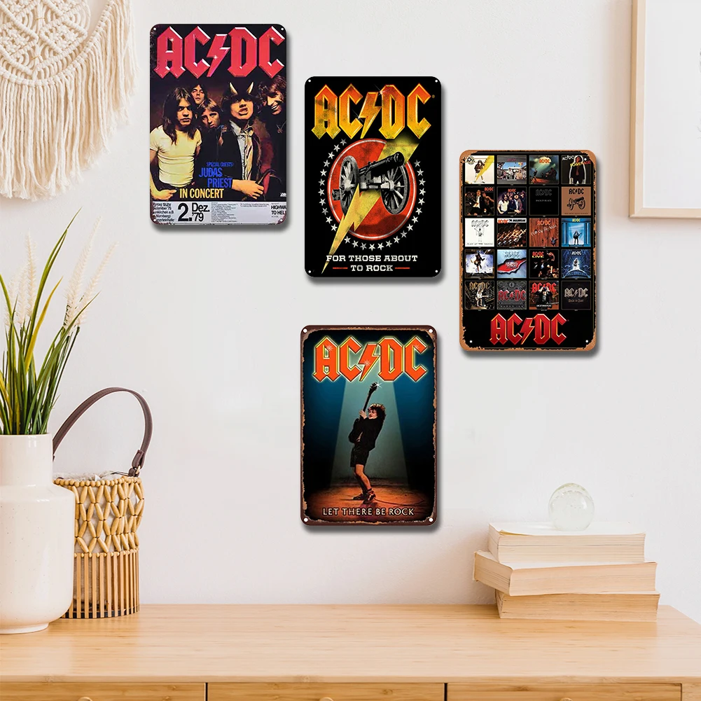 4Pcs Vintage ACDC Metal Tin Sign 2D Metal Wall Art Poster for Home Decor 30x40cm
4Pcs Vintage ACDC Metal Tin Sign 2D Metal Wall Art Poster for Home Decor 30x40cm