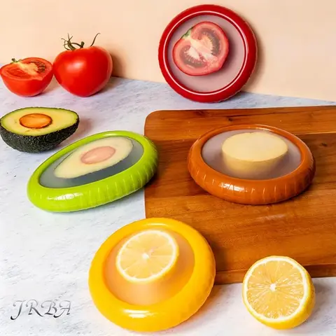 Fruit Storage Container Reusable Food Preservers for Refrigerators Onion Avocado Tomato Preserver and Lemon Preserver