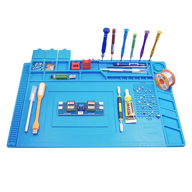 45*30CM Large Silicone Pad Silicone Soldering Mat Heat Resistant Work Mat Anti Static Electronic Repair Pad
45*30CM Large Silicone Pad Silicone Soldering Mat Heat Resistant Work Mat Anti Static Electronic Repair Pad