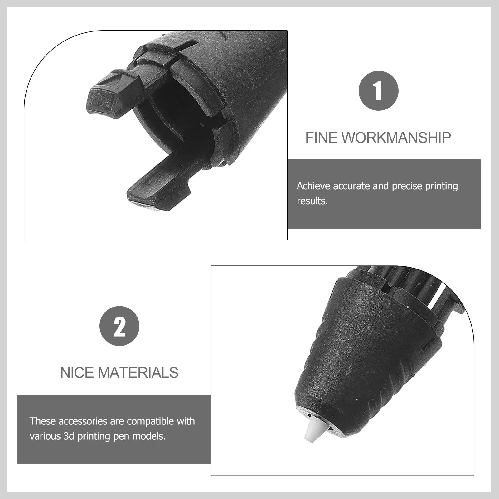 2pcs Pen Heads Replacement Nozzle For 5V 12V Models Compatible With 3D Printing Pen Accessories Repair Tool Kit 3D Printing