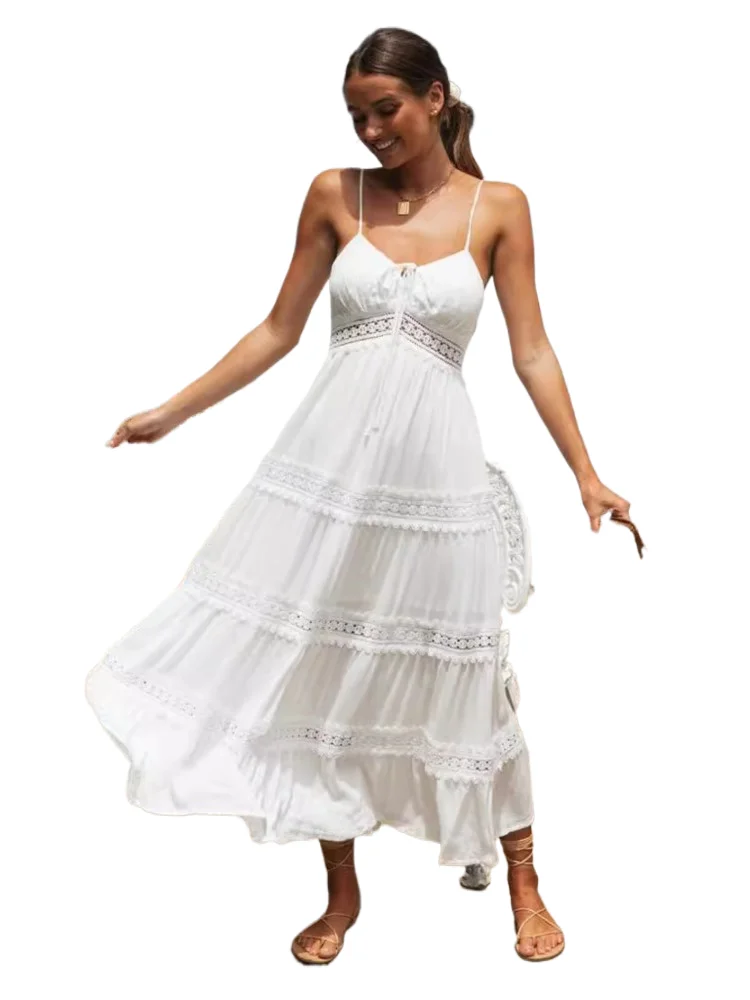Summer New Women Boho Dress Fashion Spaghetti Strap White Beach Party Dress Robe Femme 2024 Elgeant Casual Female Vestidos
Summer New Women Boho Dress Fashion Spaghetti Strap White Beach Party Dress Robe Femme 2024 Elgeant Casual Female Vestidos
