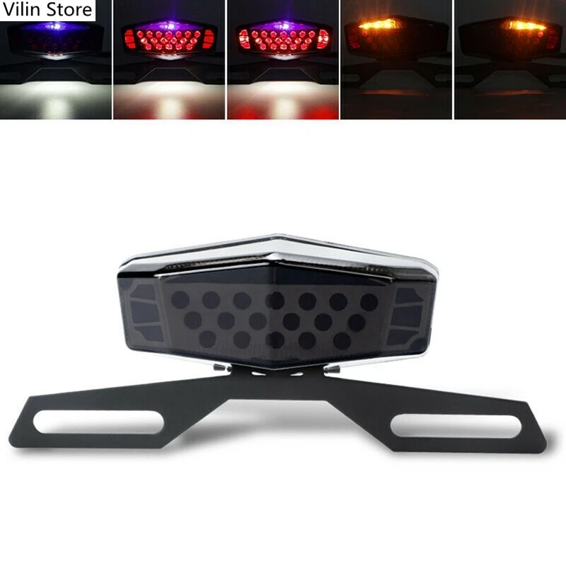 Universal Motorcycle LED Turn Signal Brake Tail Mount Bracket License Plate Lamp
Universal Motorcycle LED Turn Signal Brake Tail Mount Bracket License Plate Lamp