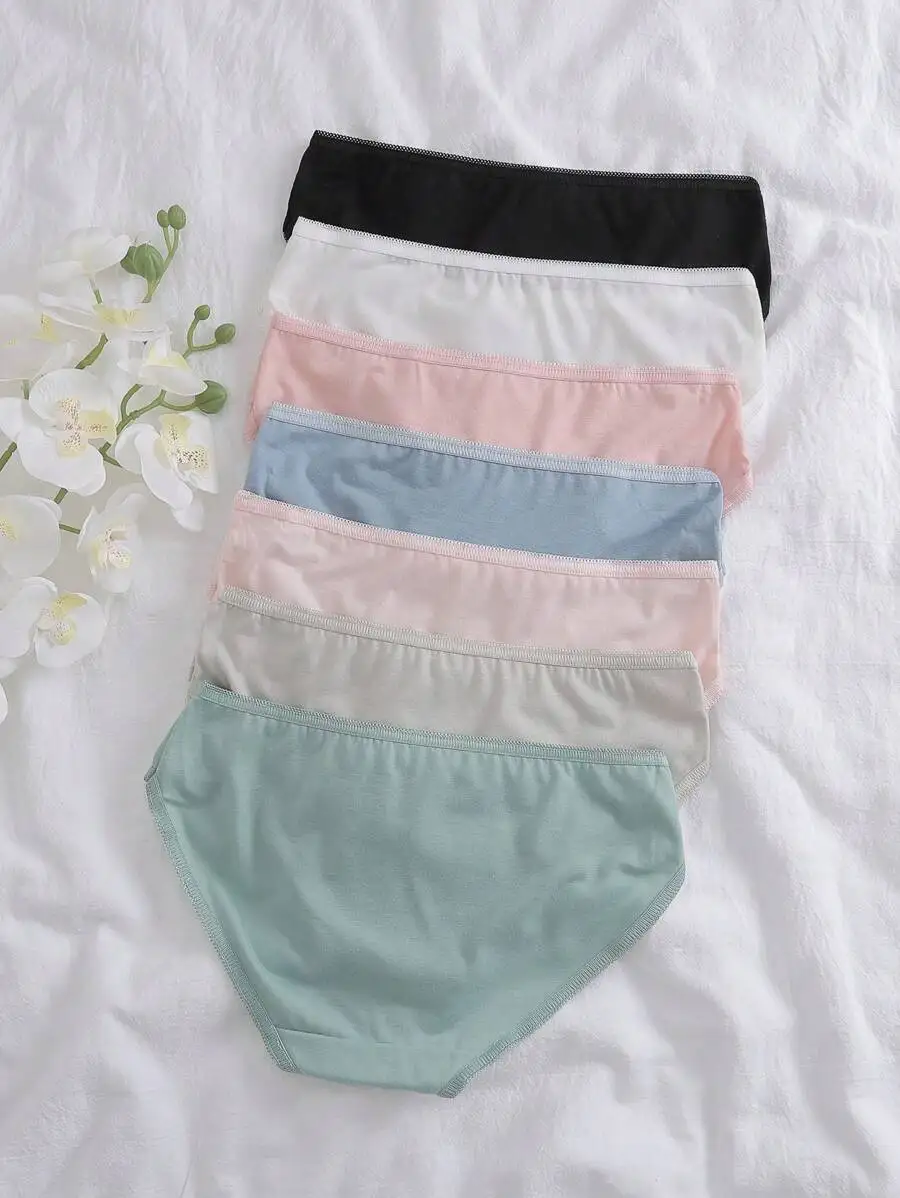7pcs Seamless Triangle Cut Panties For Women Solid Color Comfortable Underwear
7pcs Seamless Triangle Cut Panties For Women Solid Color Comfortable Underwear
