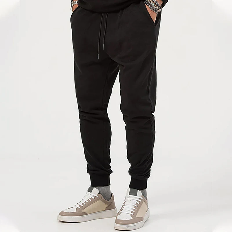 Men Jogger Sweatpants Solid Color Elastic Drawstring Cargo Pants with Pockets Casual Trousers for Streetwear
Men Jogger Sweatpants Solid Color Elastic Drawstring Cargo Pants with Pockets Casual Trousers for Streetwear