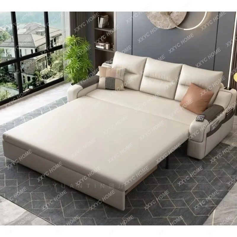 ML Electric sofa bed Napa leather small apartment foldable advanced light luxury multi-functional storage
ML Electric sofa bed Napa leather small apartment foldable advanced light luxury multi-functional storage