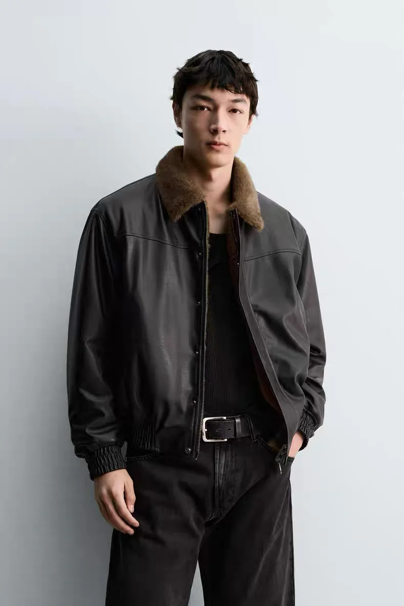 Double-Sided Leather Effect ort Jaet Men's Faion Flip-Collar Bimodal Outerwear New Arrival Youth Casual Zipper Closure
Double-Sided Leather Effect ort Jaet Men's Faion Flip-Collar Bimodal Outerwear New Arrival Youth Casual Zipper Closure