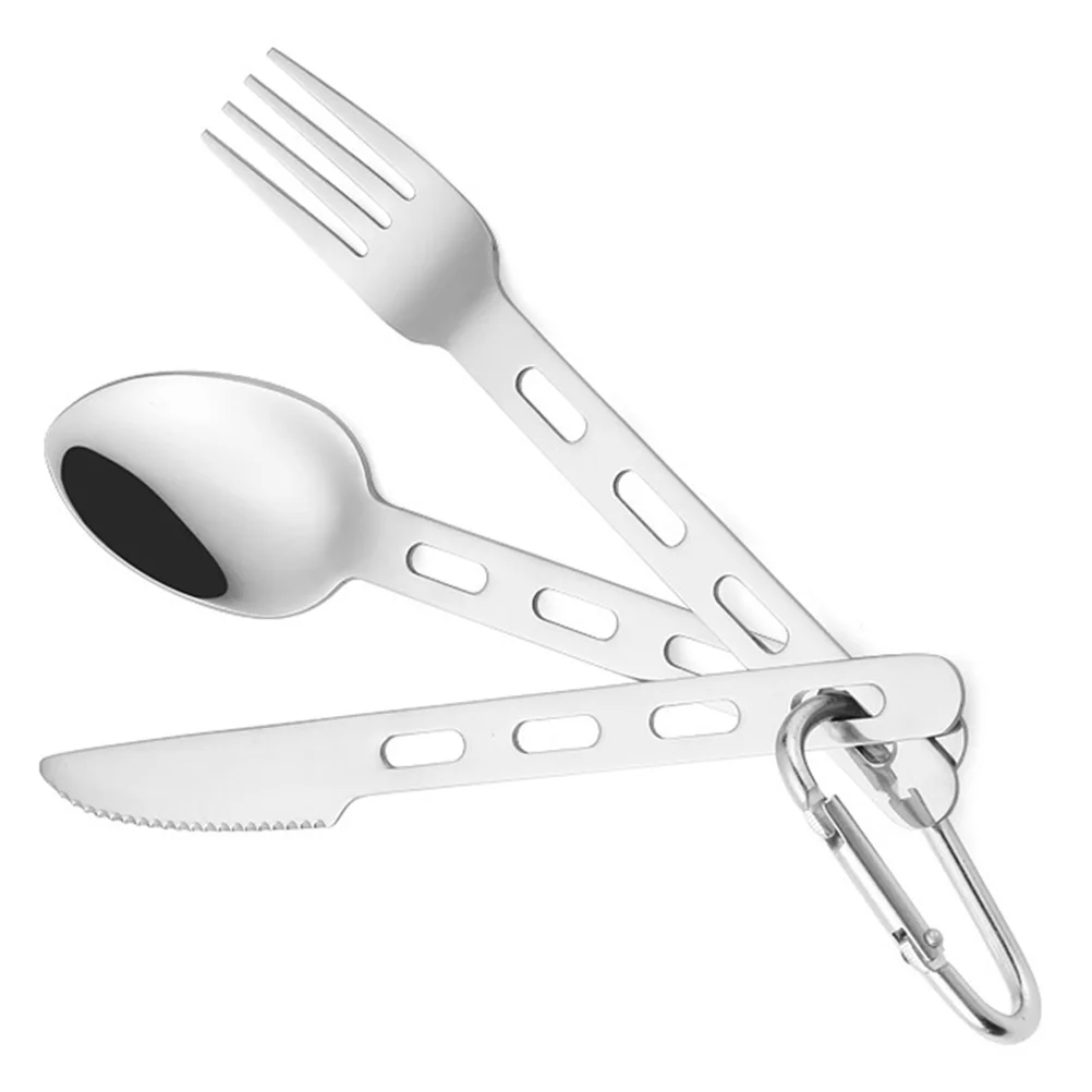 Portable Camping Utensils 3 Sets Stainless Steel Cutlery Kit Outdoor Spoon Fork Knife Silver Travel Kitchen Supplies
Portable Camping Utensils 3 Sets Stainless Steel Cutlery Kit Outdoor Spoon Fork Knife Silver Travel Kitchen Supplies
