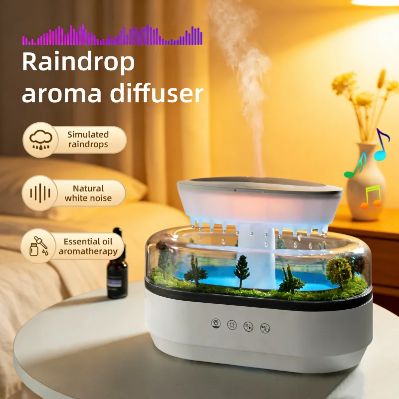 Ультразвуковой ароматический увлажнитель с цветной подсветкой, генератор белого шума, диффузор для эфирных масел, увлажнитель воздуха «Капля дождя» для дома
Ультразвуковой ароматический увлажнитель с цветной подсветкой, генератор белого шума, диффузор для эфирных масел, увлажнитель воздуха «Капля дождя» для дома