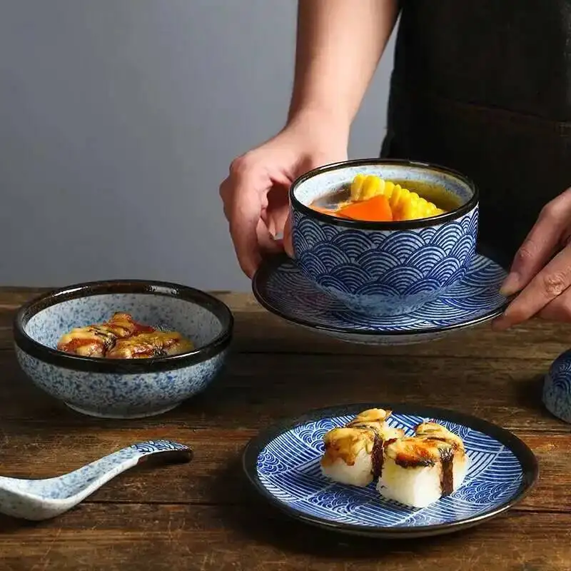 Wave Pattern Tableware Stew Bowl Ceramic Dessert Bowl With Cover Cup Spoon
Wave Pattern Tableware Stew Bowl Ceramic Dessert Bowl With Cover Cup Spoon
