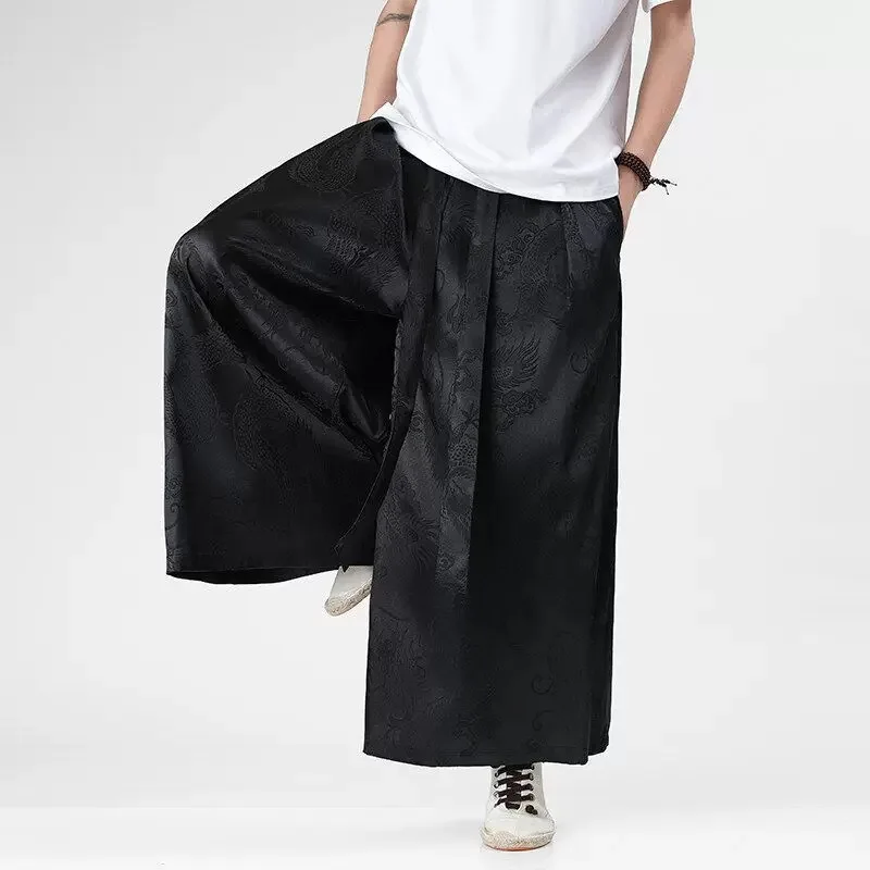 Men Summer Y2K Fashion Chinese Skirt Pants Male Dragon Print Vintage KPOP Style Senior Jacquard Trousers Wide Leg Loose Pantalon
Men Summer Y2K Fashion Chinese Skirt Pants Male Dragon Print Vintage KPOP Style Senior Jacquard Trousers Wide Leg Loose Pantalon