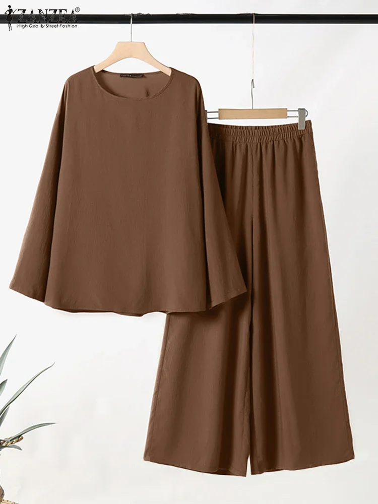 ZANZEA Woman Oversize 2 Piece Pant Sets Loose Casual Long Sleeve T-Shirt and Wide Leg Pant 2PCS Outfits 2025 Spring Comfort Suit
ZANZEA Woman Oversize 2 Piece Pant Sets Loose Casual Long Sleeve T-Shirt and Wide Leg Pant 2PCS Outfits 2025 Spring Comfort Suit