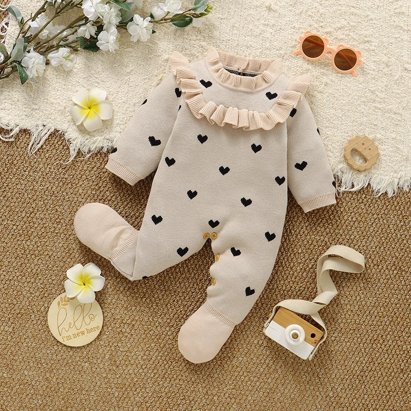 Newborn Baby Romper Knitted Infant Kid Clothes 0-9M Fashion Ruffles Overalls Warm Girl Boy Jumpsuit Long Sleeve Foot Wrap Autumn
Newborn Baby Romper Knitted Infant Kid Clothes 0-9M Fashion Ruffles Overalls Warm Girl Boy Jumpsuit Long Sleeve Foot Wrap Autumn