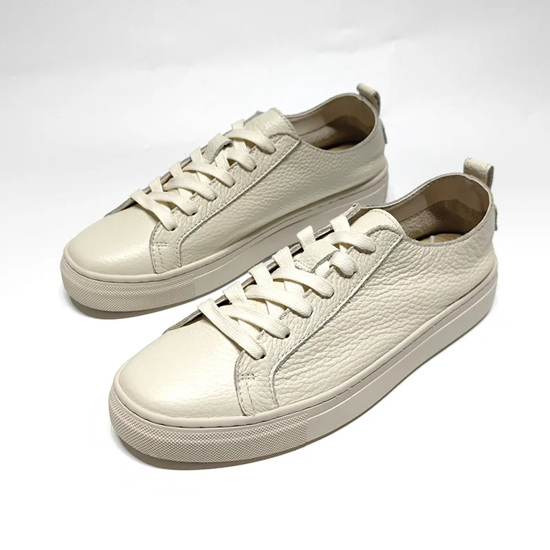 Dave&di Minimalist Beige Round Headed Cowhide Lace Up White Shoes Casual Shoes Comfortable Sports Shoes Women's Sneakers Shoes
Dave&di Minimalist Beige Round Headed Cowhide Lace Up White Shoes Casual Shoes Comfortable Sports Shoes Women's Sneakers Shoes