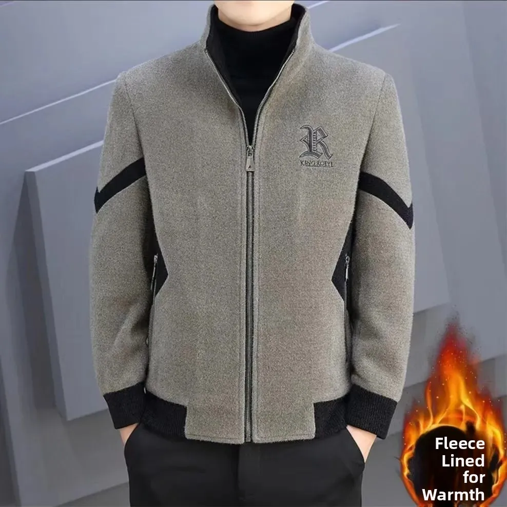 Men's Autumn Winter Woolen Jaet Casual Warm Thiened Coat Korean Sle High-End Feeling Straight Hem Collar Zipper Cl...
Men's Autumn Winter Woolen Jaet Casual Warm Thiened Coat Korean Sle High-End Feeling Straight Hem Collar Zipper Cl...