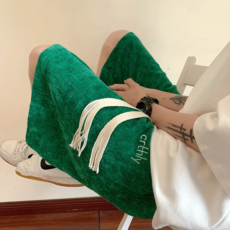 Мужские летние повседневные свободные спортивные брюки средней длины (четыре-пять четвертей) в клетку, с низкой посадкой, модный бренд
Мужские летние повседневные свободные спортивные брюки средней длины (четыре-пять четвертей) в клетку, с низкой посадкой, модный бренд