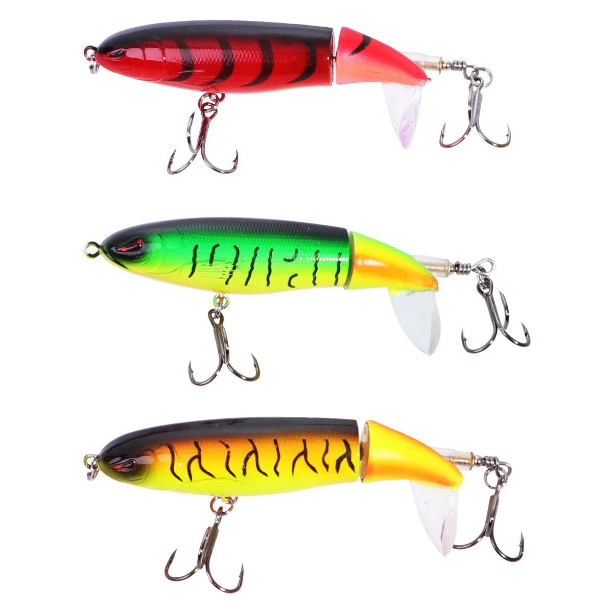 3 Pcs 3D Eyes Plastic Baits Fish Lures Propeller Bionic Baits Life-Like Swimbait for Outdoor Fishing - Red,1#,2#
3 Pcs 3D Eyes Plastic Baits Fish Lures Propeller Bionic Baits Life-Like Swimbait for Outdoor Fishing - Red,1#,2#