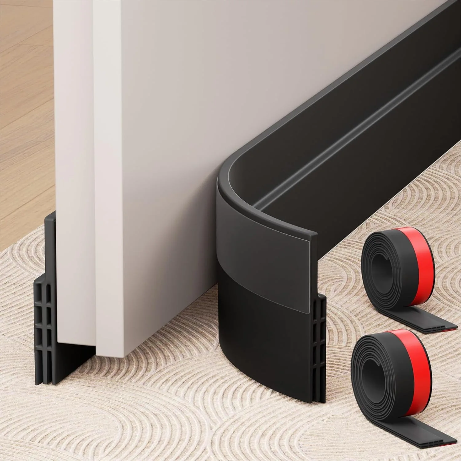 Door Draft Stopper 2 Pack, Adjustable Under Door Seal with Strong Adhesive, Soundproof and Weather Stripping for Energy Saving
Door Draft Stopper 2 Pack, Adjustable Under Door Seal with Strong Adhesive, Soundproof and Weather Stripping for Energy Saving