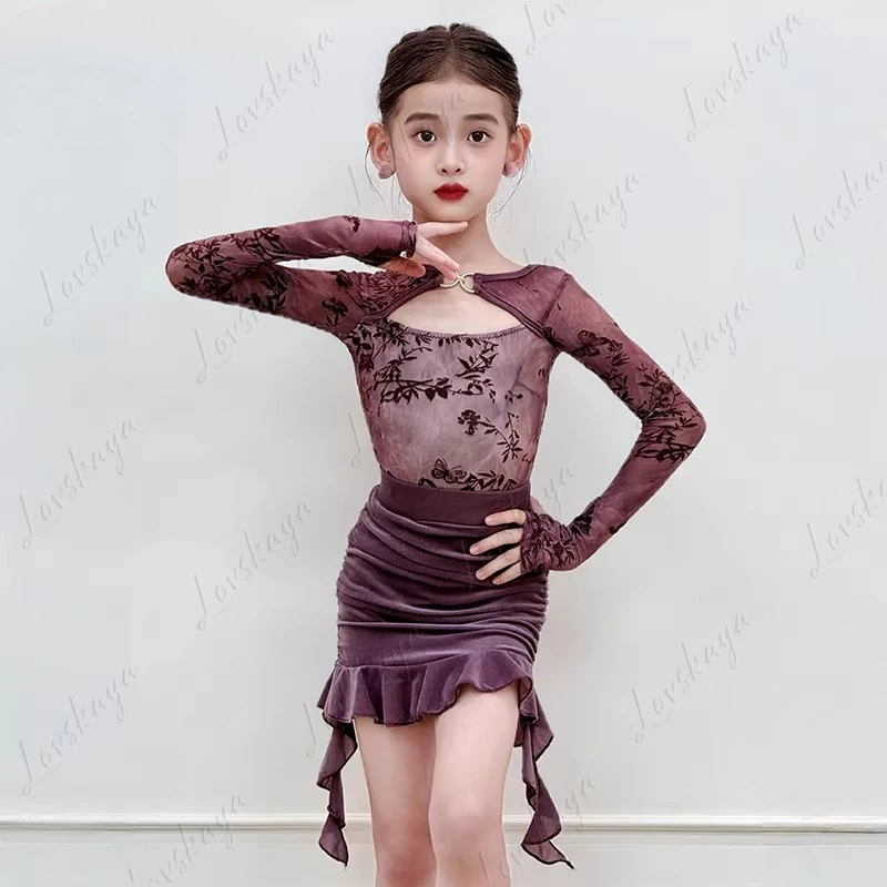 Autumn and Winter New Long-sleeved Latin Dance Costumes Children's Women's Practice
Autumn and Winter New Long-sleeved Latin Dance Costumes Children's Women's Practice