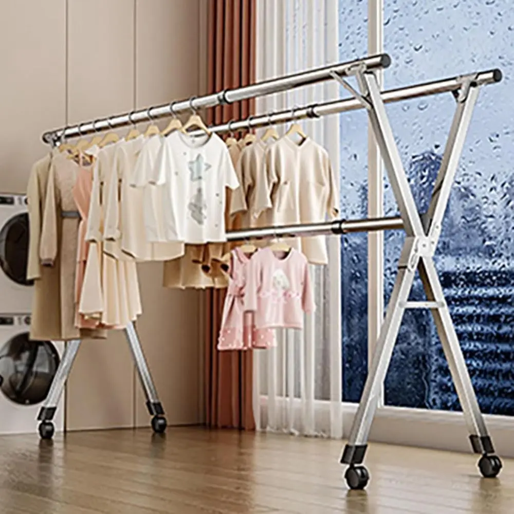 Collapsible Triple-Pole X-Shape Clothes Drying Rack - Adjustable, Portable, Ideal for Indoor or Outdoor Use
Collapsible Triple-Pole X-Shape Clothes Drying Rack - Adjustable, Portable, Ideal for Indoor or Outdoor Use