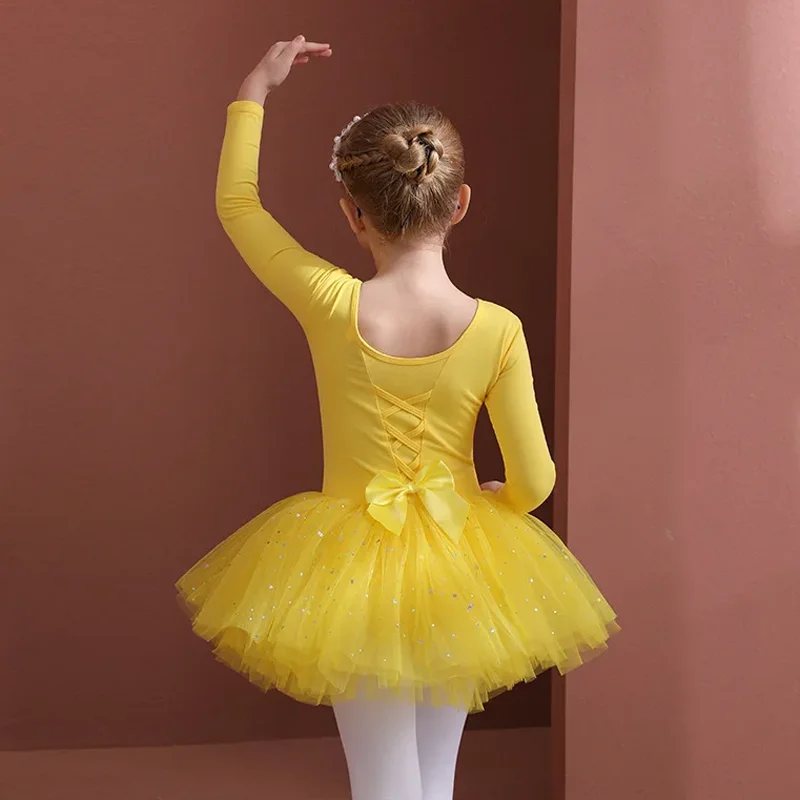 Girls Ballet Dress Gymnastics Leotards Long Sleeves Tulle Bowknot Skate Tutu Dress Christmas Birthday Party Leotard Dancewear
Girls Ballet Dress Gymnastics Leotards Long Sleeves Tulle Bowknot Skate Tutu Dress Christmas Birthday Party Leotard Dancewear
