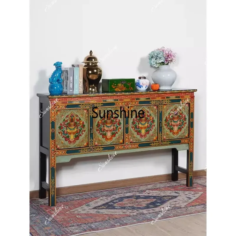 Chinese Elm Painted Xuan Guan Tai Antique and Old Table
Chinese Elm Painted Xuan Guan Tai Antique and Old Table
