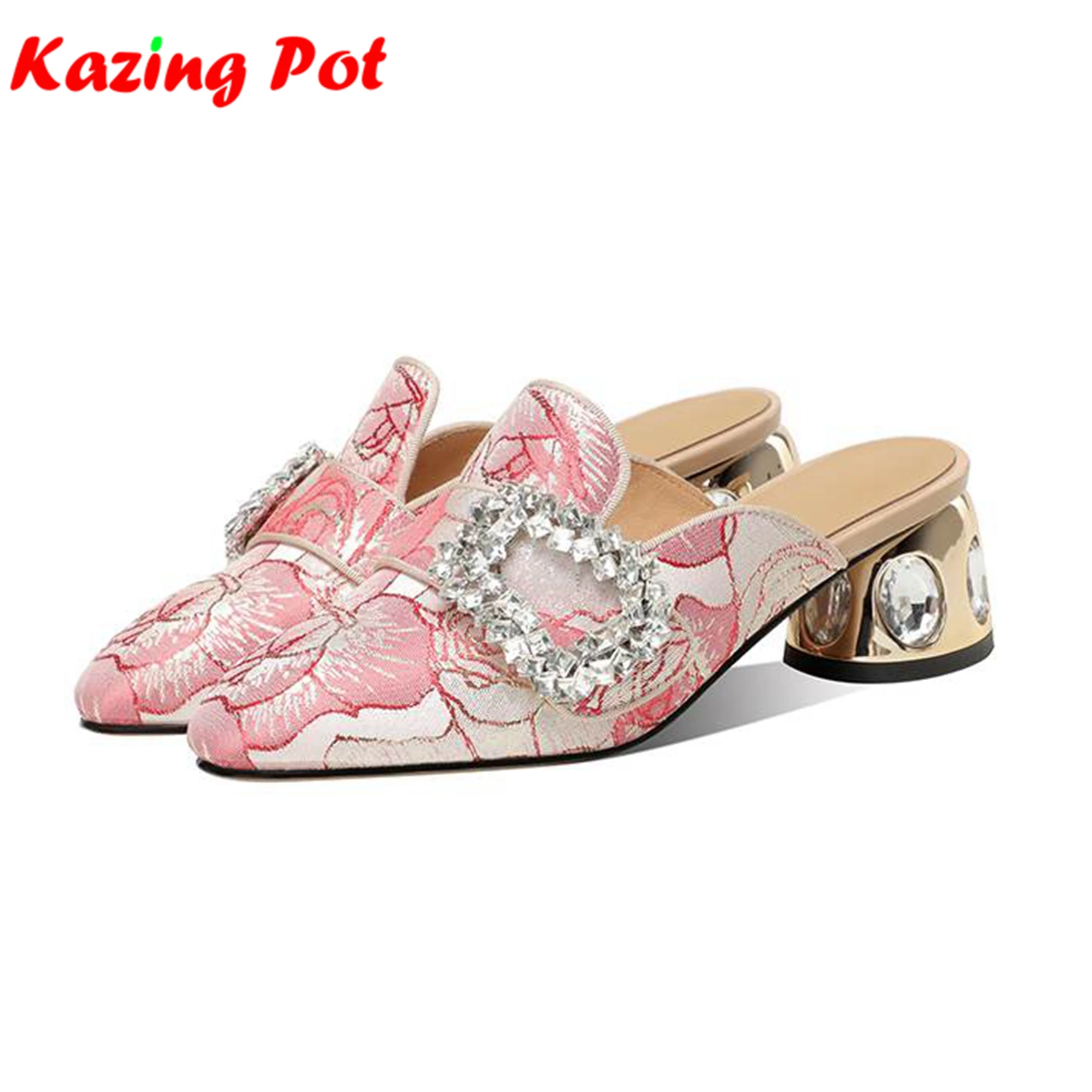 Летние сандалии Krazing Pot Patterns Stain Мюли с круглым носком и кристаллами на каблуке со стразами и пряжкой, большой размер 43, женские туфли-лодочки в восточном стиле
Летние сандалии Krazing Pot Patterns Stain Мюли с круглым носком и кристаллами на каблуке со стразами и пряжкой, большой размер 43, женские туфли-лодочки в восточном стиле