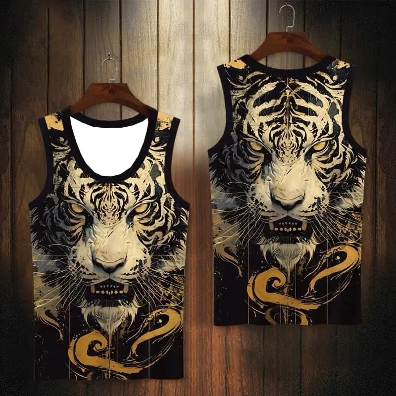 3D Roaring Tiger Print Tank Top Men's Sleeveless Casual Vest Hip Hop Streetwear for Workout Summer Fitness Sportswear for Women
3D Roaring Tiger Print Tank Top Men's Sleeveless Casual Vest Hip Hop Streetwear for Workout Summer Fitness Sportswear for Women