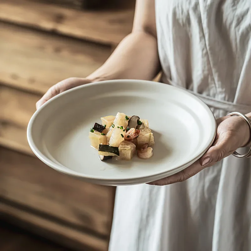 Solid Color Retro Ceramic Creative Characteristic Household Dish Plate High Value Pasta Dessert Plate Steak Tableware
Solid Color Retro Ceramic Creative Characteristic Household Dish Plate High Value Pasta Dessert Plate Steak Tableware