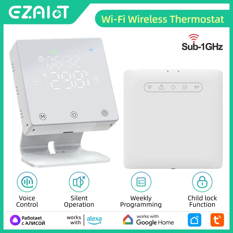 Smart Home Thermostat WiFi Heating Water/Gas Boiler Tuya RF433 Wireless Battery Powered Temperature Controller Alexa Google Home
Smart Home Thermostat WiFi Heating Water/Gas Boiler Tuya RF433 Wireless Battery Powered Temperature Controller Alexa Google Home