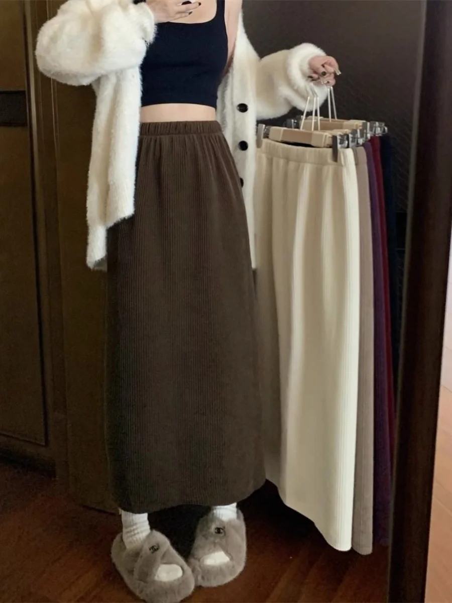 plus Size Elastic Waist Chenille A-Line Midi Skirt Women's Autumn Winter Loose Meat Concealing Slimming Long Skirt
plus Size Elastic Waist Chenille A-Line Midi Skirt Women's Autumn Winter Loose Meat Concealing Slimming Long Skirt