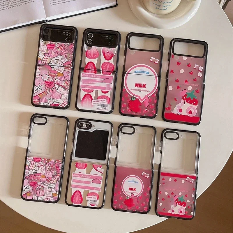 Cute Strawberry Rabbit Phone Case for Samsung Galaxy Z Flip 5 4 3 Back Cover for ZFlip3 ZFlip4 ZFlip5 Hard Case Shell
Cute Strawberry Rabbit Phone Case for Samsung Galaxy Z Flip 5 4 3 Back Cover for ZFlip3 ZFlip4 ZFlip5 Hard Case Shell