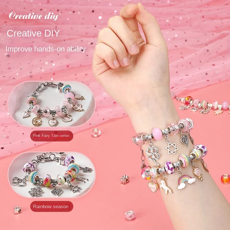DIY Beaded Bracelet Set with Storage Box for Girls Gift Acrylic European Large Hole Beads Handmade Diy Jewelry Making Kit
DIY Beaded Bracelet Set with Storage Box for Girls Gift Acrylic European Large Hole Beads Handmade Diy Jewelry Making Kit