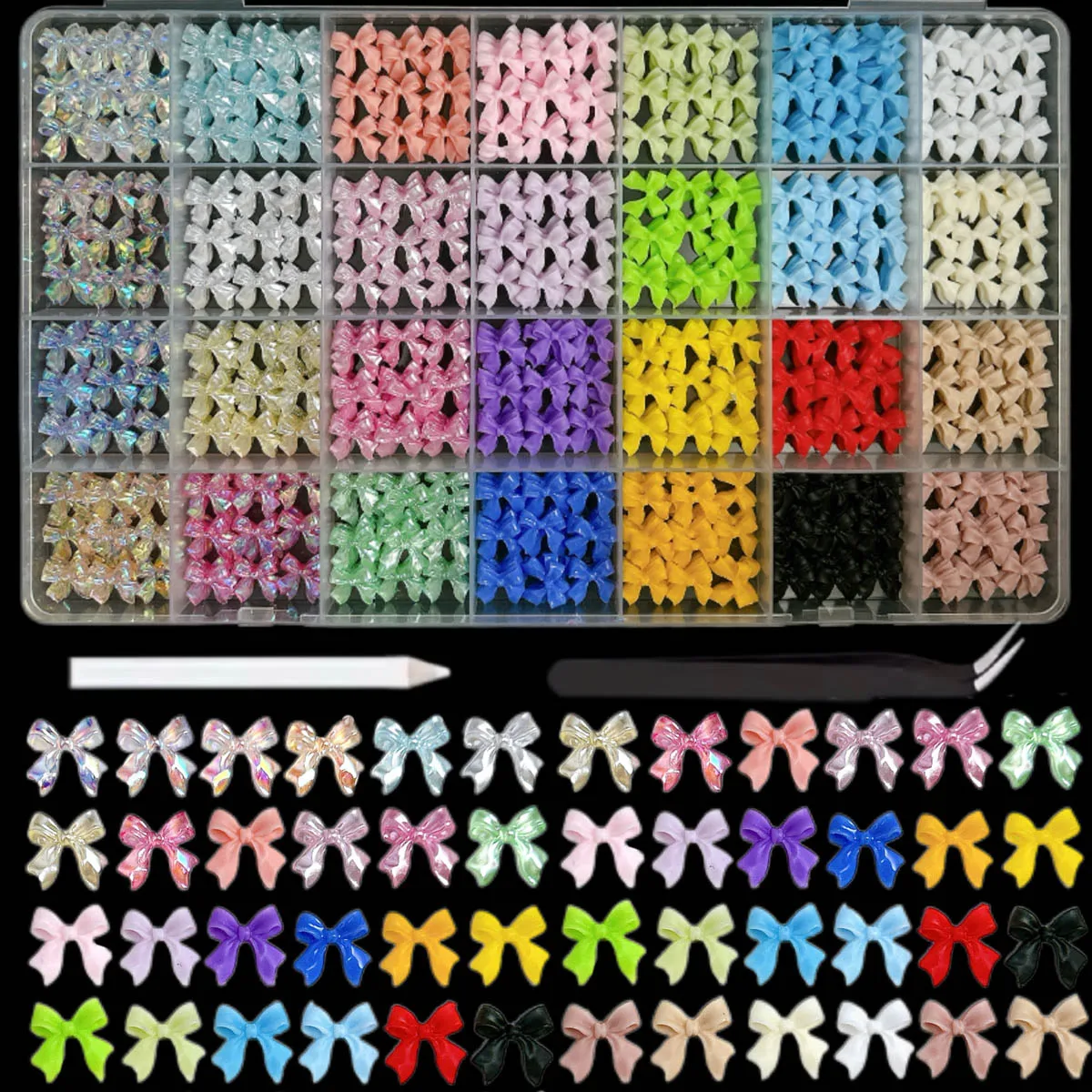 28 сеток/коробка, 3D смола, цвет дофамина, бант, подвески для ногтей, однотонная лента, бант, украшение для дизайна ногтей, аксессуары для маникюра «сделай сам»
28 сеток/коробка, 3D смола, цвет дофамина, бант, подвески для ногтей, однотонная лента, бант, украшение для дизайна ногтей, аксессуары для маникюра «сделай сам»