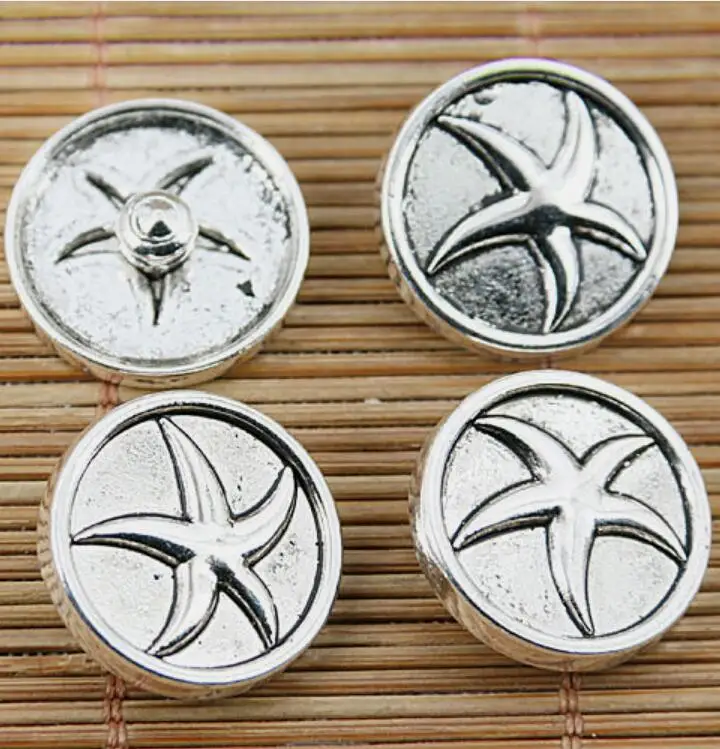 10pcs 20mm no hole Tibetan silver plated starfish round button findings EF1609
10pcs 20mm no hole Tibetan silver plated starfish round button findings EF1609