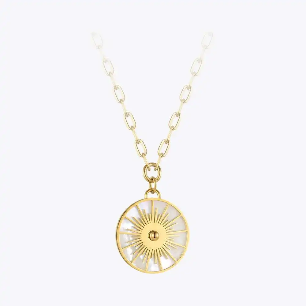 ENFASHION Sun Flower & Shell Pendant Necklace For Women Stainless Steel Fashion Jewelry Necklaces Collares Para Mujer P223296
ENFASHION Sun Flower & Shell Pendant Necklace For Women Stainless Steel Fashion Jewelry Necklaces Collares Para Mujer P223296