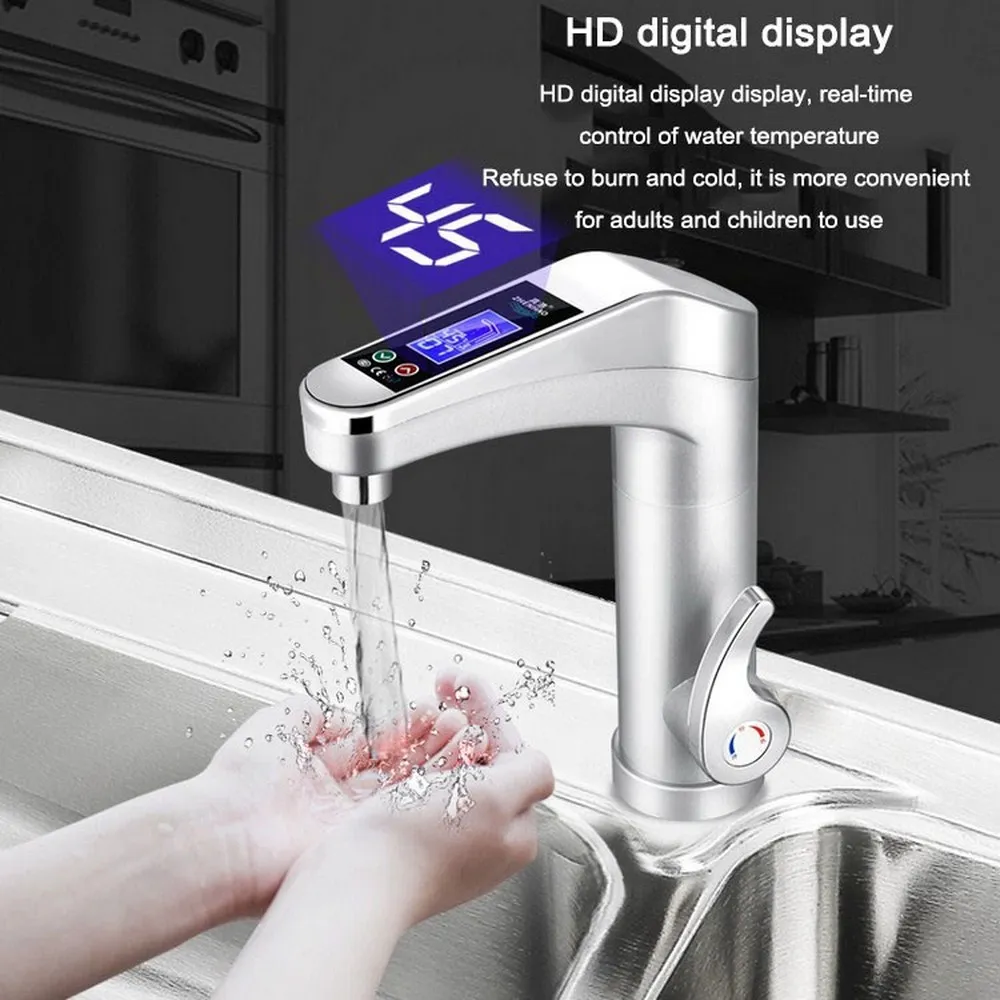 Electric Kitchen Water Heater Tap Instant Hot Faucet LCD Display Water Heating Faucet Instantaneous Tankless Kitchen Supplies
Electric Kitchen Water Heater Tap Instant Hot Faucet LCD Display Water Heating Faucet Instantaneous Tankless Kitchen Supplies