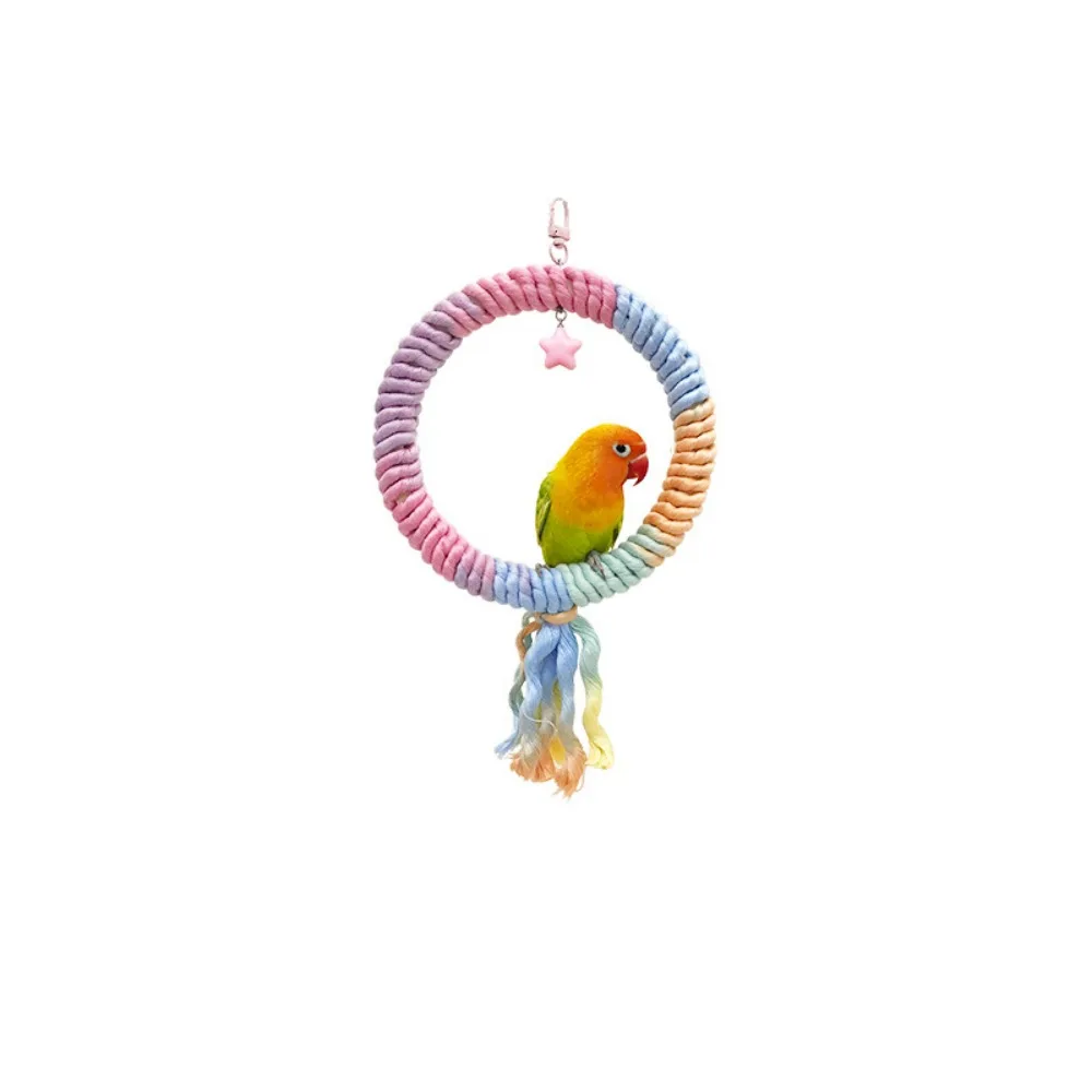 Screw Head Colored Cotton Parrot Pole Flexible Sturdy Swing Colorful Perch Hanging Clip Rotating Parrot Standing Woven Rope
Screw Head Colored Cotton Parrot Pole Flexible Sturdy Swing Colorful Perch Hanging Clip Rotating Parrot Standing Woven Rope