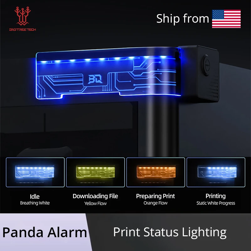 BIGTREETECH Panda Alarm Print Progress Status & Lighting Customizable Light Color & Sound Wireless Control for Bambulab P1 P2S
BIGTREETECH Panda Alarm Print Progress Status & Lighting Customizable Light Color & Sound Wireless Control for Bambulab P1 P2S