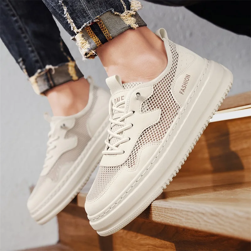 Solid Color New 2025 Single-mesh Casual Men's Large-sized Lace-up Comfortable and Breathable Sports Walking Skate Shoes
Solid Color New 2025 Single-mesh Casual Men's Large-sized Lace-up Comfortable and Breathable Sports Walking Skate Shoes