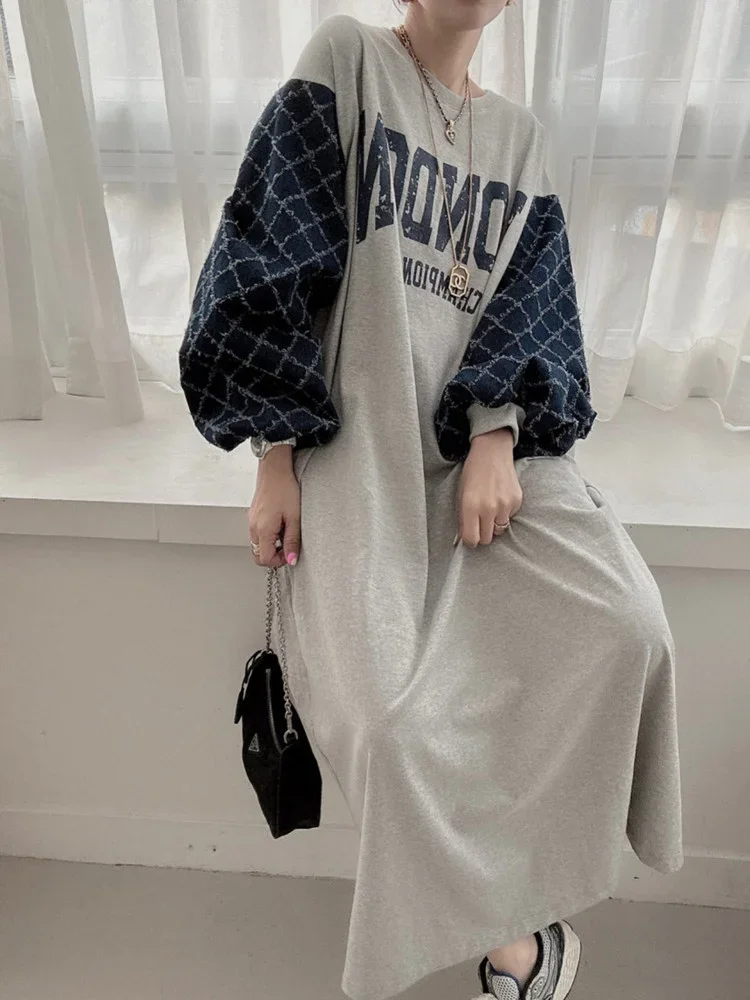 2024 Autumn Patchwork Letter Vintage Dress Women Korean Style Modis Ladies Dresses Casual Loose Long Dress
2024 Autumn Patchwork Letter Vintage Dress Women Korean Style Modis Ladies Dresses Casual Loose Long Dress