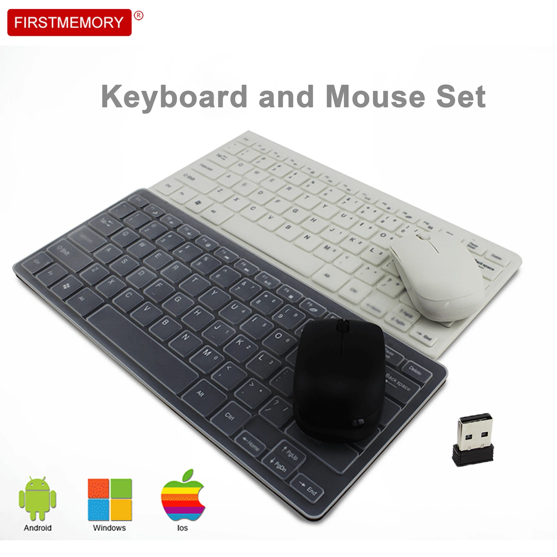2.4G Wireless Keyboard and Mouse Combo Ultra-thin Mini Multimedia Keyboard Mouse Set With Protective Film For Laptop Mac Desktop
2.4G Wireless Keyboard and Mouse Combo Ultra-thin Mini Multimedia Keyboard Mouse Set With Protective Film For Laptop Mac Desktop