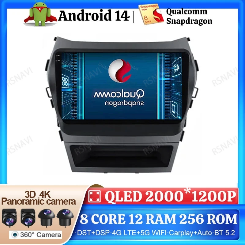 Android 14 Car Radio For Hyundai Santa Fe 3 IX45 2014 2014 2015 2016 Navigation Viedo Player Head Unit Multimedia 4G LTE 5G WIFI
Android 14 Car Radio For Hyundai Santa Fe 3 IX45 2014 2014 2015 2016 Navigation Viedo Player Head Unit Multimedia 4G LTE 5G WIFI