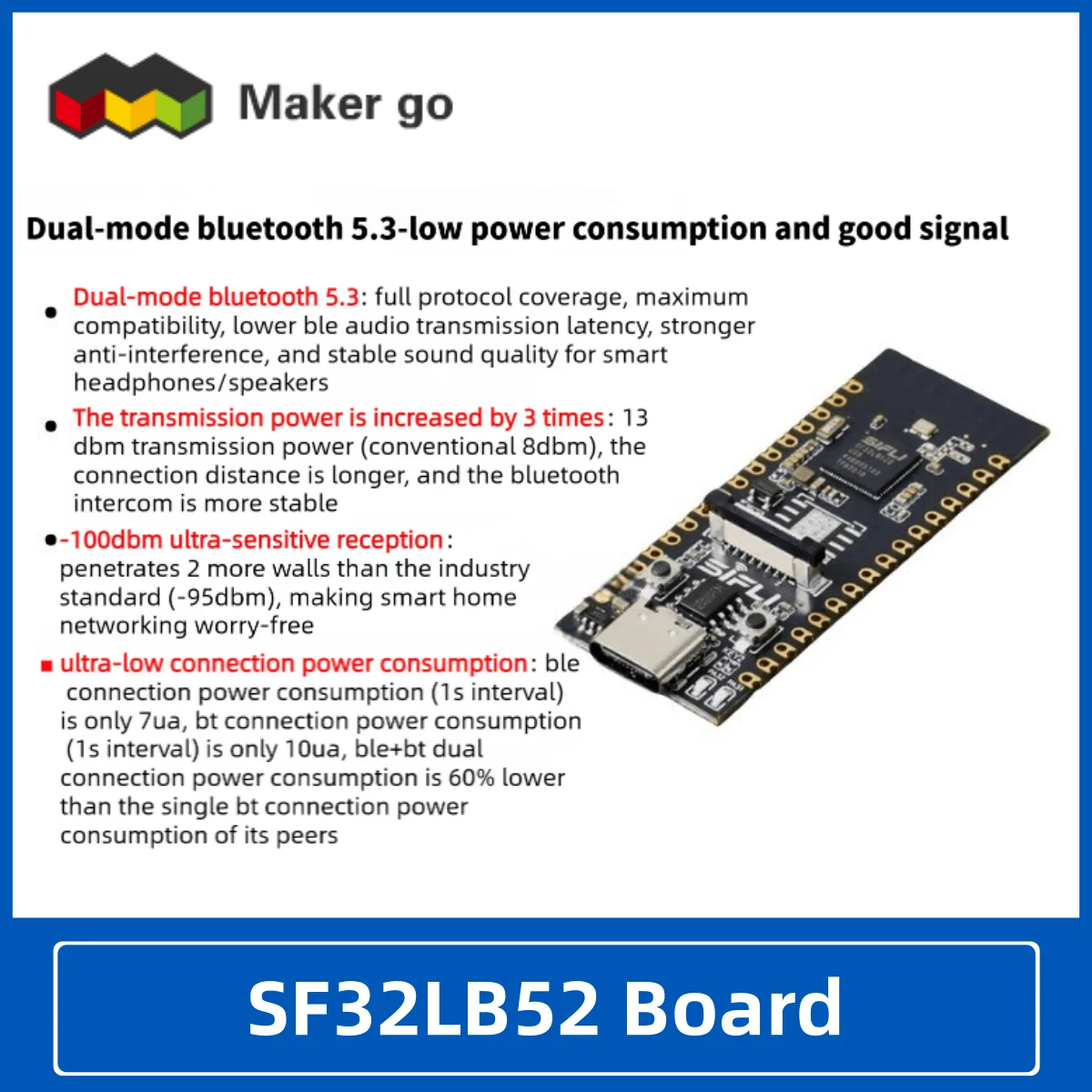 Плата разработки SF32LB52 NANO Bluetooth Xiaozhi
Плата разработки SF32LB52 NANO Bluetooth Xiaozhi
