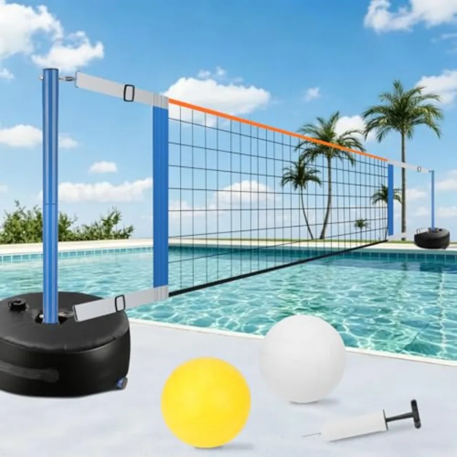 Pool Volleyball Net, Swimming Pool Volleyball Net with LED Light, 5-32FT Adjustable Length for All Pools, Portable 2 Water Voll
Pool Volleyball Net, Swimming Pool Volleyball Net with LED Light, 5-32FT Adjustable Length for All Pools, Portable 2 Water Voll
